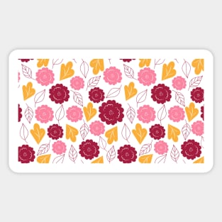 Flowers and Leaf Pattern Sticker